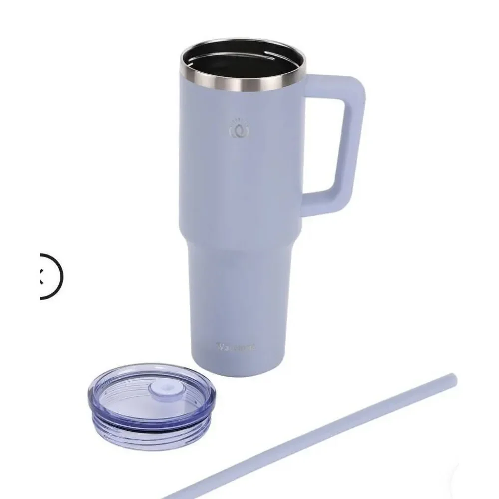 Wavetopia 40oz steel blue canteen tumbler